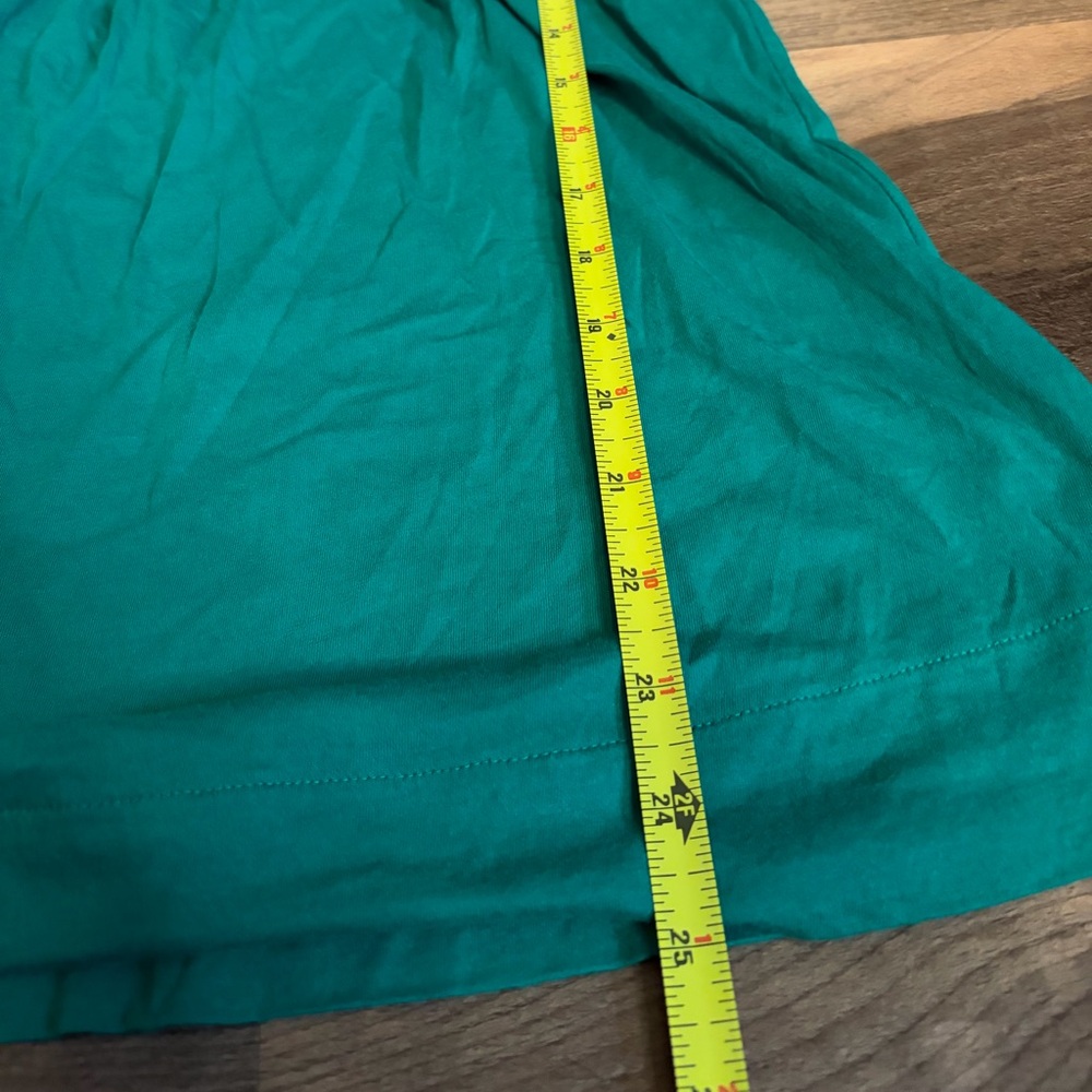 ELLE Teal Ruffled Sleeve Scoop Neck Blouse - Picture 5 of 6